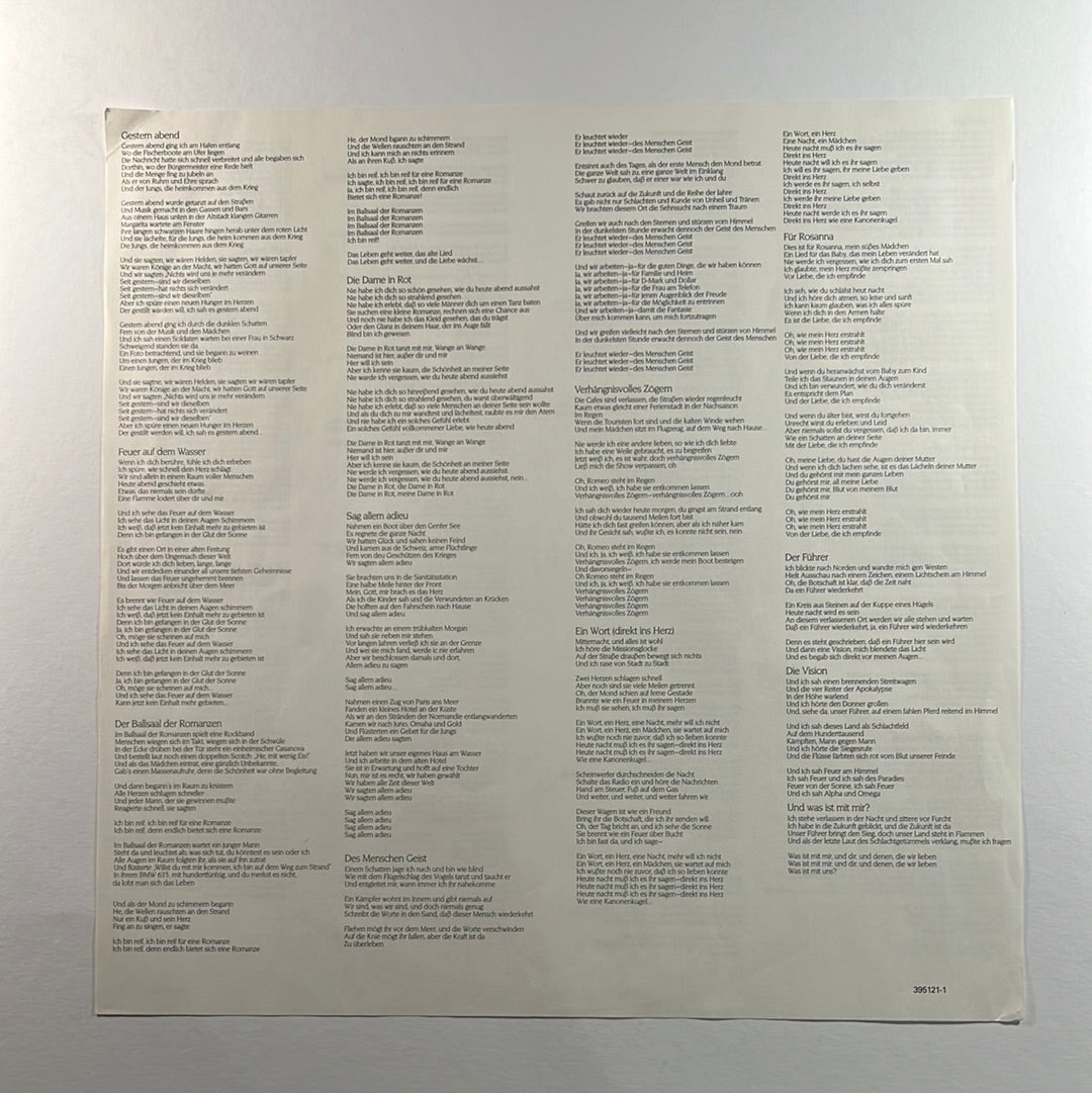 Chris de Burgh – Into The Light LP mit OIS, Beiblatt und Booklet (NM)