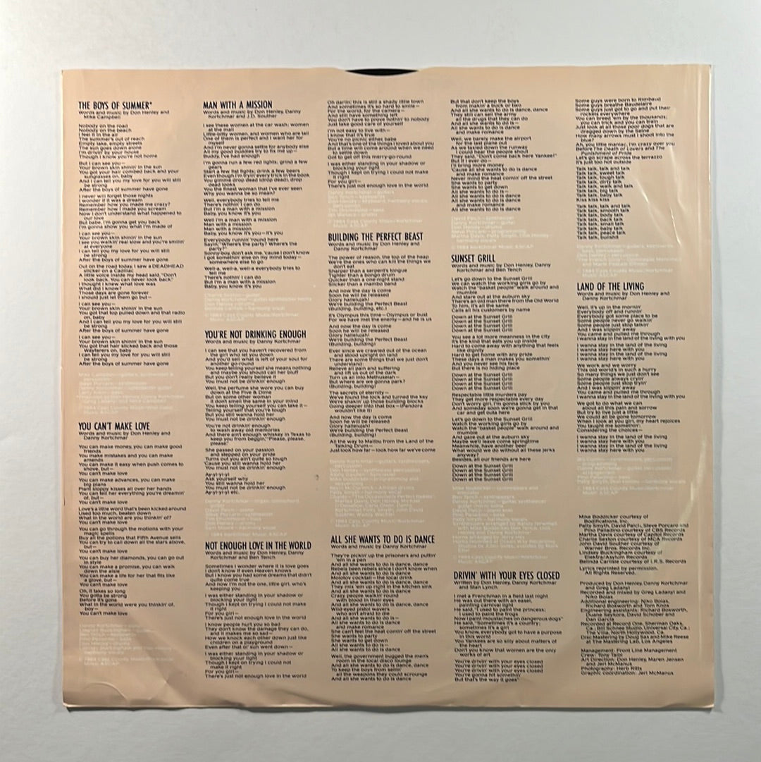 Don Henley – Building The Perfect Beast LP mit OIS (VG+)