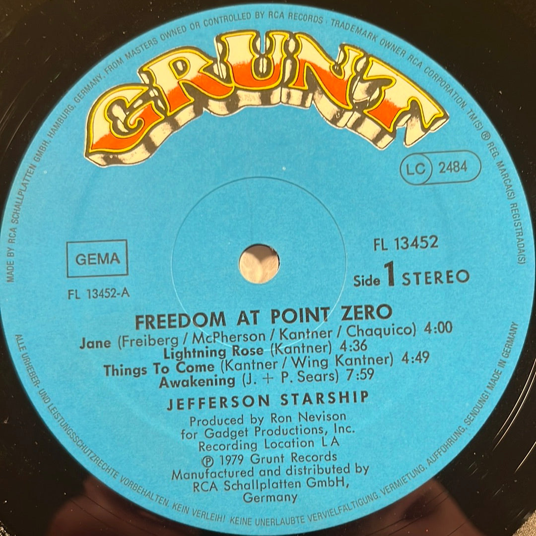 Jefferson Starship – Freedom At Point Zero LP (VG+)