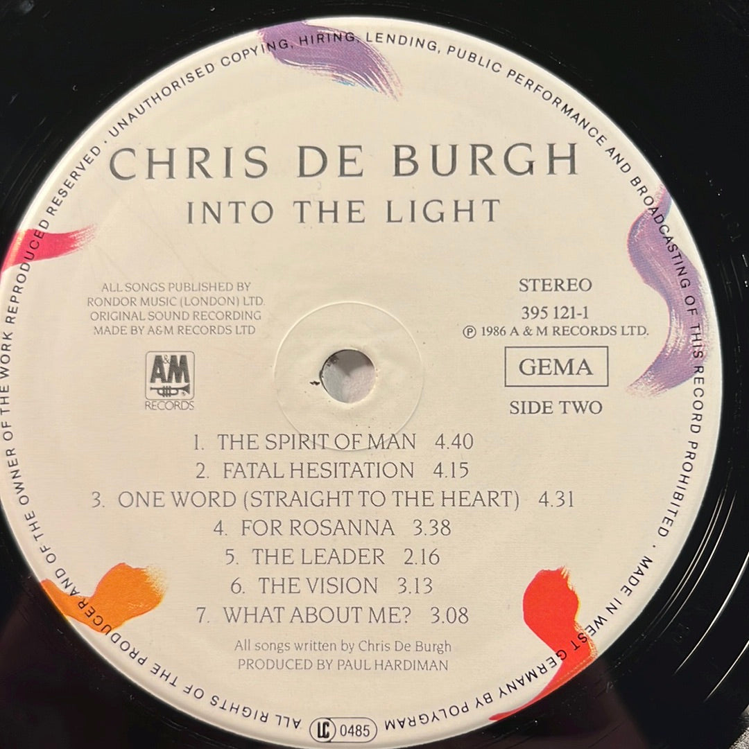Chris de Burgh – Into The Light LP mit OIS, Beiblatt und Booklet (NM)