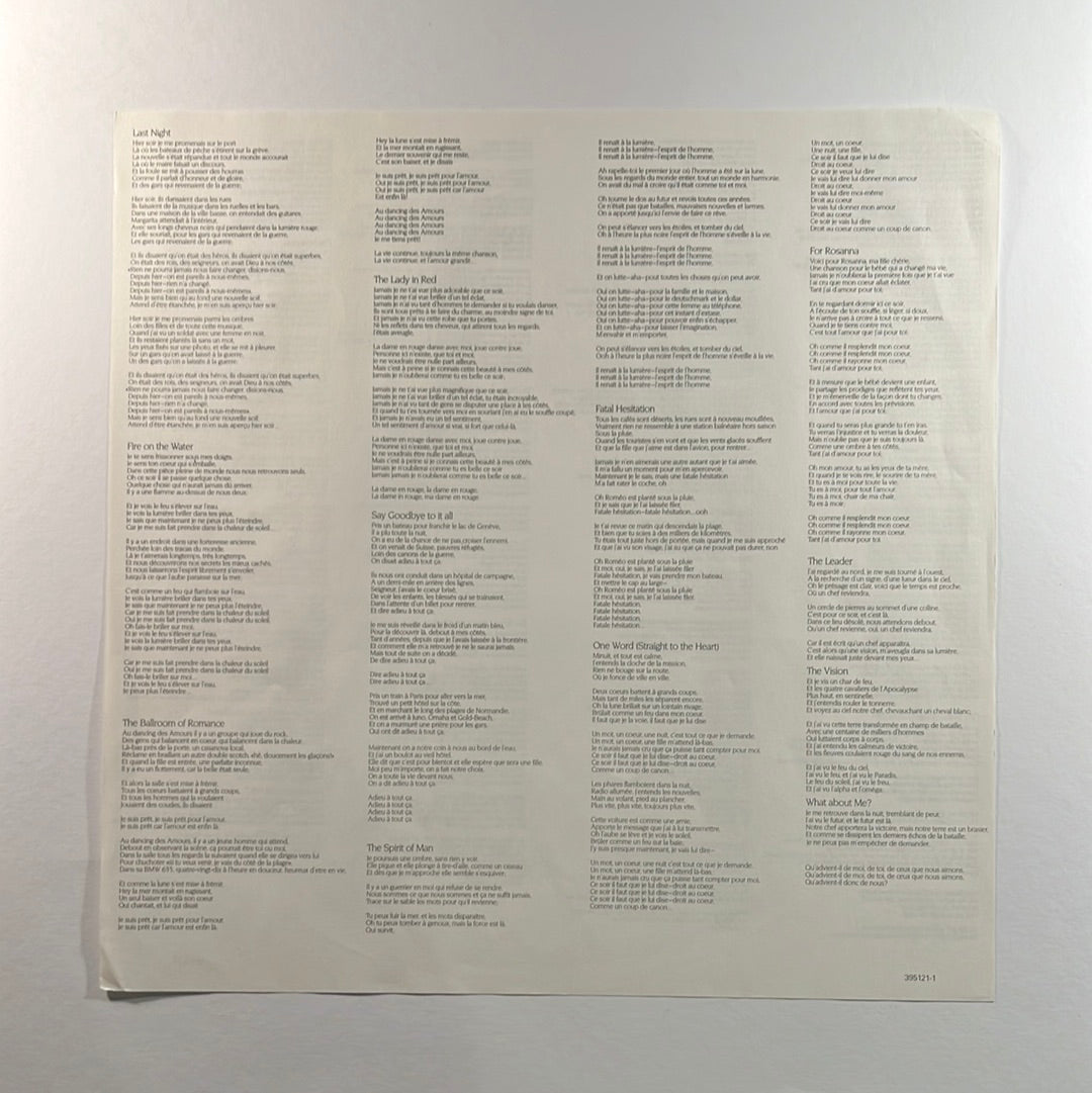 Chris de Burgh – Into The Light LP mit OIS, Beiblatt und Booklet (NM)