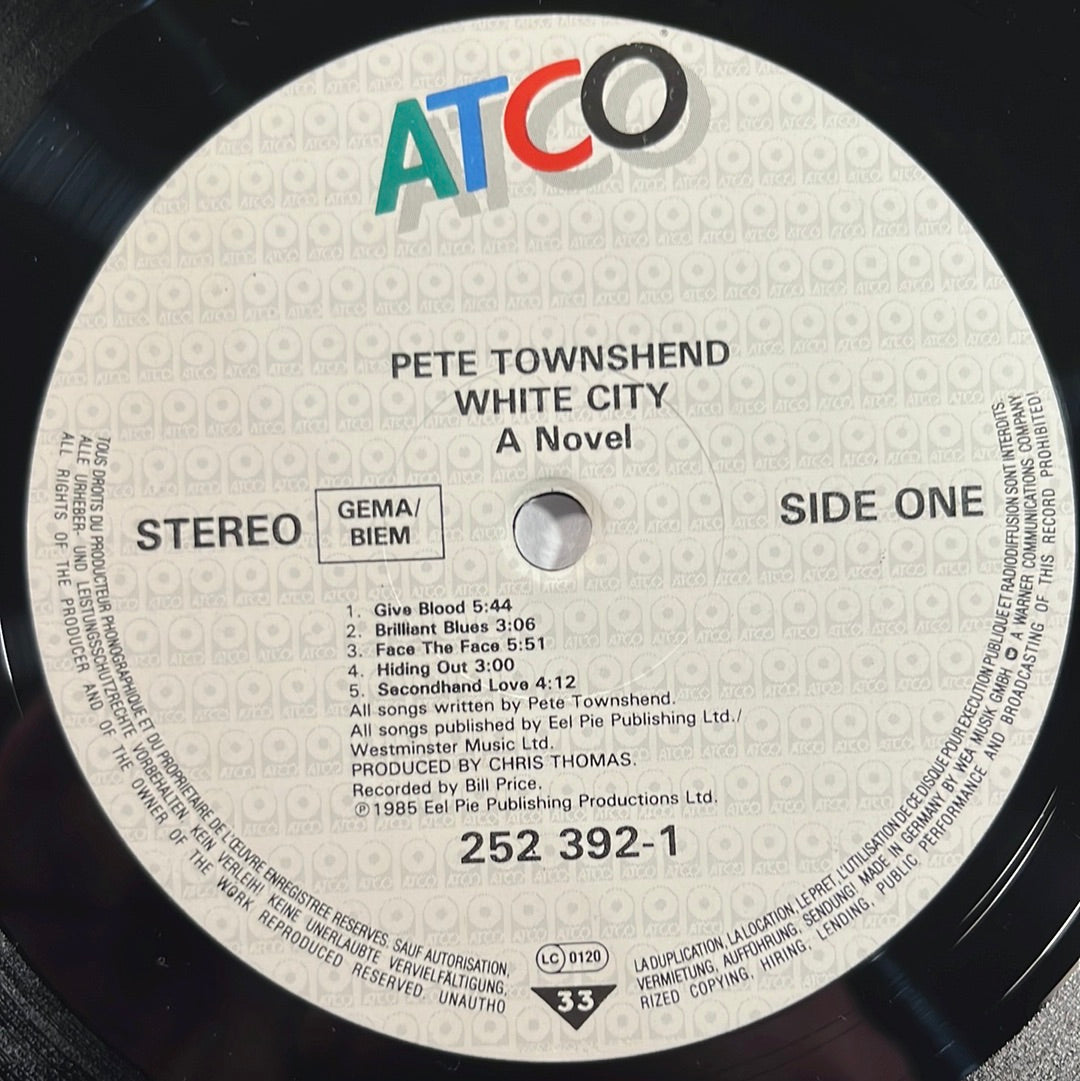 Pete Townshend – White City (A Novel) LP mit OIS (VG+)