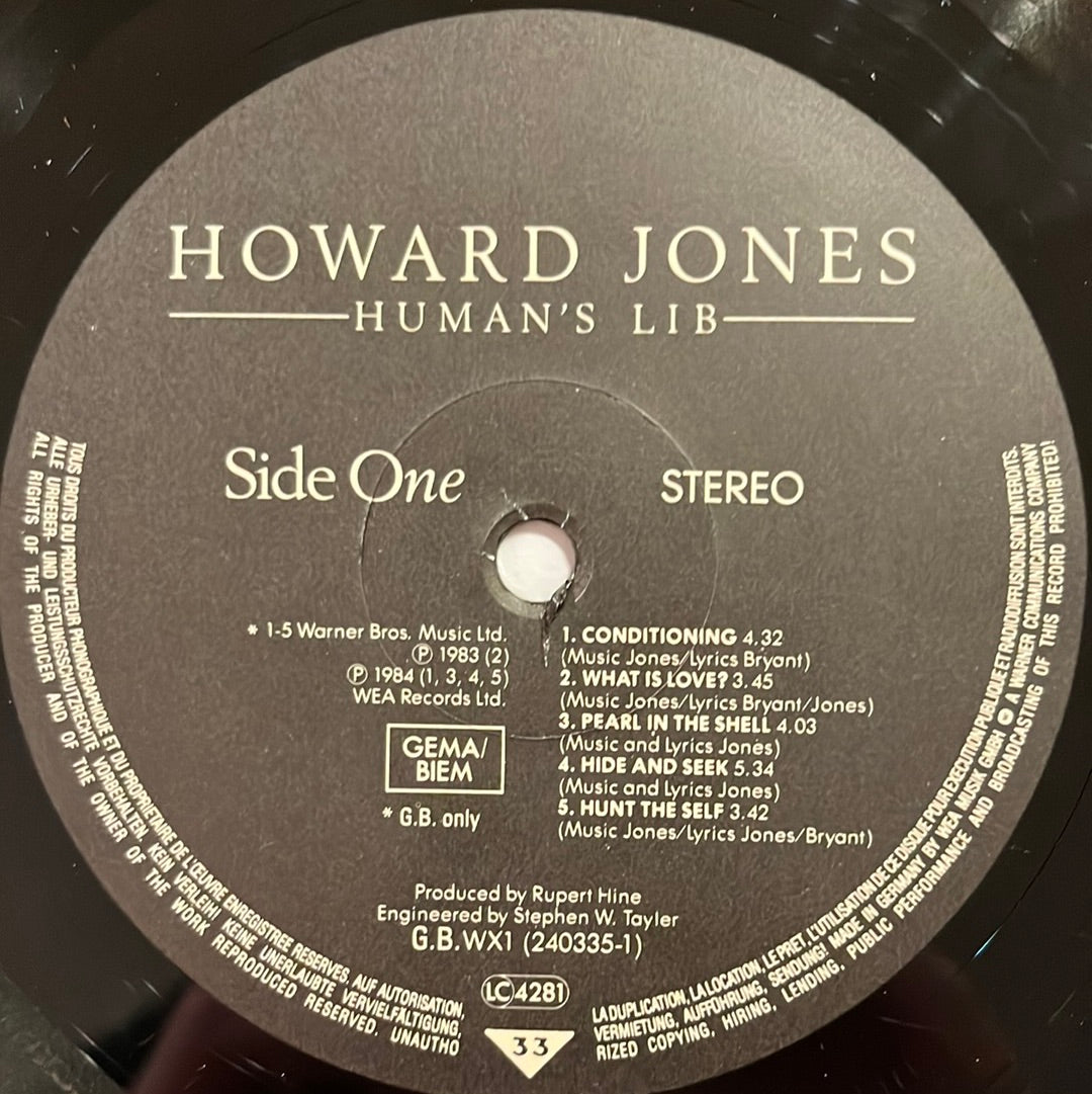 Howard Jones – Human's Lib LP mit OIS (VG)
