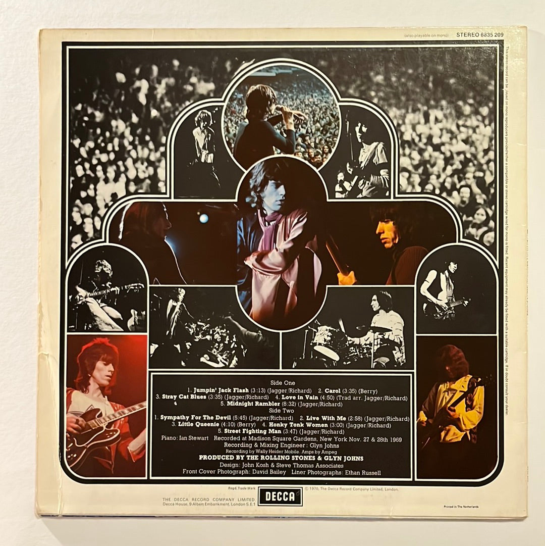 The Rolling Stones – Get Yer Ya-Ya's Out - Blues Transparent Vinyl - LP (VG)