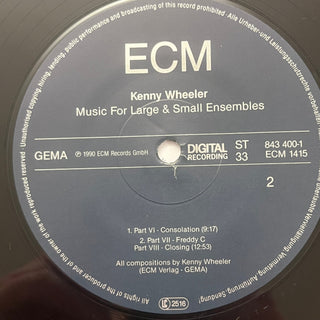 Kenny Wheeler – Music For Large & Small Ensembles Doppel LP mit Beiblatt (NM) - schallplattenparadis