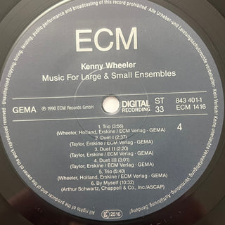 Kenny Wheeler – Music For Large & Small Ensembles Doppel LP mit Beiblatt (NM) - schallplattenparadis