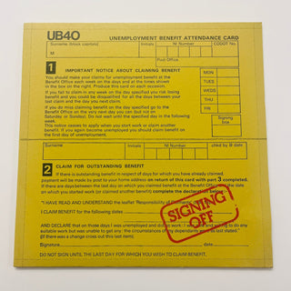 UB40 – Signing Off LP mit 45 RPM 12"Vinyl (NM) - schallplattenparadis