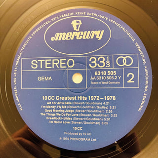 10cc – Greatest Hits 1972 - 1978 LP mit OIS (NM) - schallplattenparadis