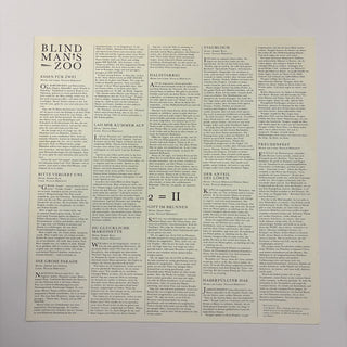 10,000 Maniacs ‎– Blind Man's Zoo LP mit OIS und Beiblatt (NM)