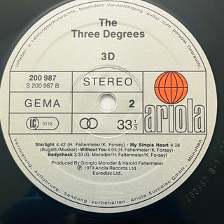 3 Degrees ‎– 3D LP (NM) - schallplattenparadis