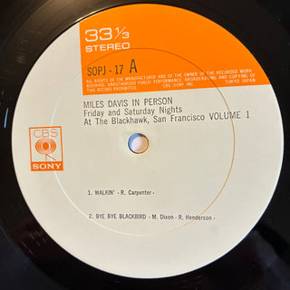 Miles Davis ‎– In Person Friday Nights At The Blackhawk, San Francisco Volume 1 LP mit OIS (NM)