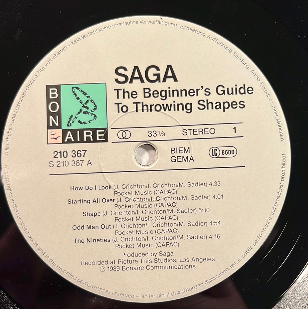 Saga ‎– The Beginner's Guide To Throwing Shapes LP mit OIS (VG+)