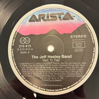 The Jeff Healey Band ‎– Hell To Pay LP (NM)