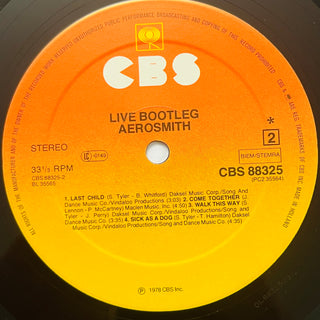 Aerosmith ‎– Live! Bootleg Doppel LP mit OIS (NM)