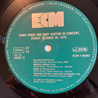 Chick Corea And Gary Burton ‎– In Concert, Zürich, October 28, 1979 Doppel LP (NM)