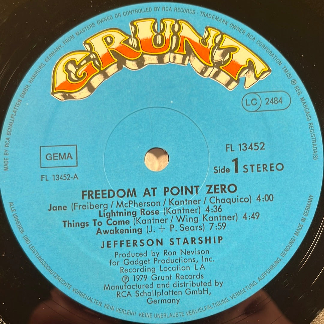 Jefferson Starship ‎– Freedom At Point Zero LP (VG+)