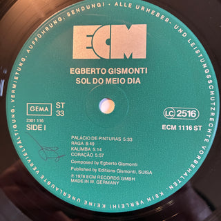 Egberto Gismonti ‎– Sol Do Meio Dia LP (NM)