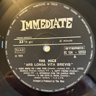 The Nice ‎– Ars Longa Vita Brevis Doppel LP (NM)