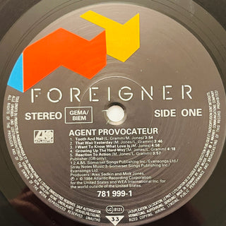 Foreigner ‎– Agent Provocateur LP mit OIS mit Beiblatt (VG+)