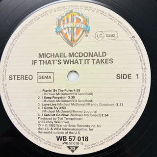 Michael McDonald – If That's What It Takes LP mit OIS (NM)
