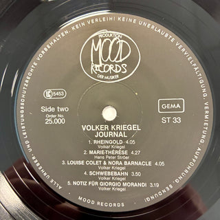 Volker Kriegel ‎– Journal LP (NM)