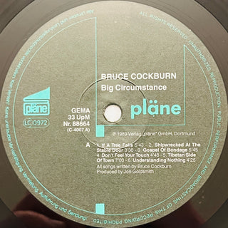 Bruce Cockburn ‎– Big Circumstance LP mit OIS (NM)