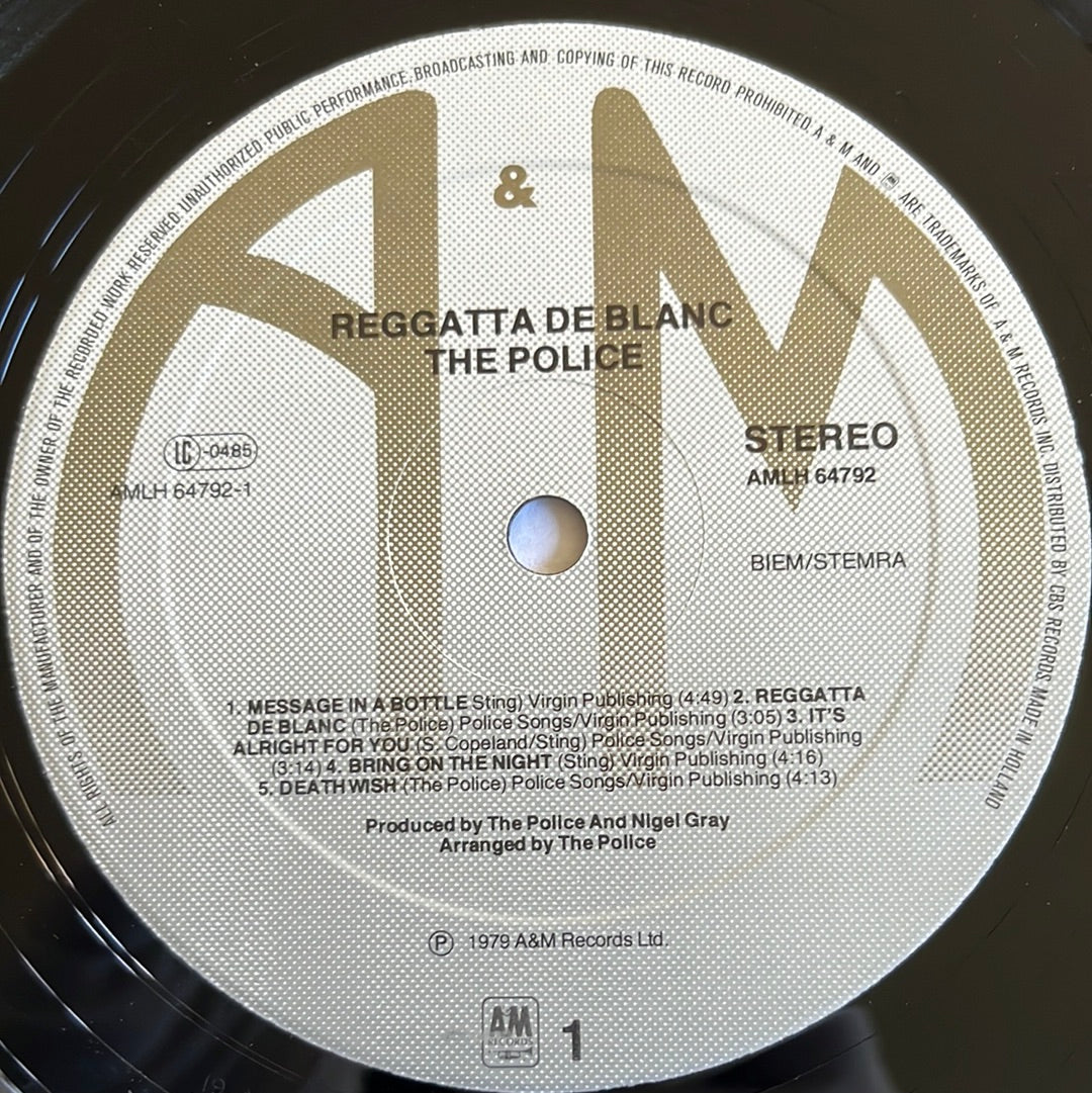 The Police ‎– Reggatta De Blanc LP (VG+)