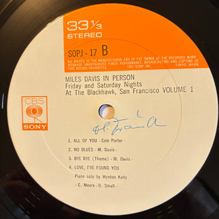 Miles Davis ‎– In Person Friday Nights At The Blackhawk, San Francisco Volume 1 LP mit OIS (NM)