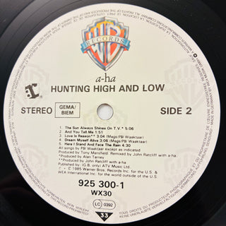 a - ha – Hunting High And Low LP mit OIS (NM) - schallplattenparadis