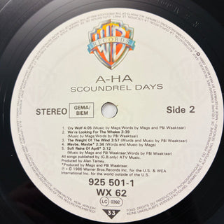 a - ha – Scoundrel Days LP mit OIS (VG+) - schallplattenparadis