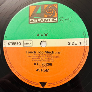 AC/DC – Touch Too Much - Maxi - Single - Limited Edition (NM) - schallplattenparadis