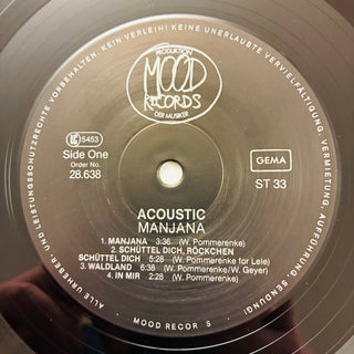 Acoustic, Werner Pommerenke, Willi Geyer, Bernd Dietrich ‎– Manjana LP mit OIS (NM) - schallplattenparadis
