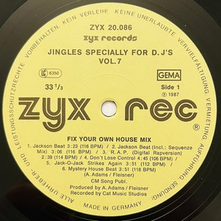 Adams & Fleisner ‎– Jingles Specially For D.J's Vol. 7 (Fix Your Own House - Mix) LP (NM) - schallplattenparadis