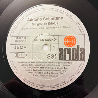 Adriano Celentano ‎– Die Großen Erfolge LP (VG+) - schallplattenparadis