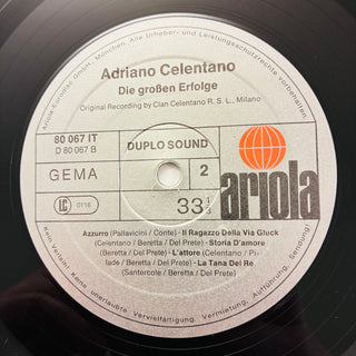 Adriano Celentano ‎– Die Großen Erfolge LP (VG+) - schallplattenparadis