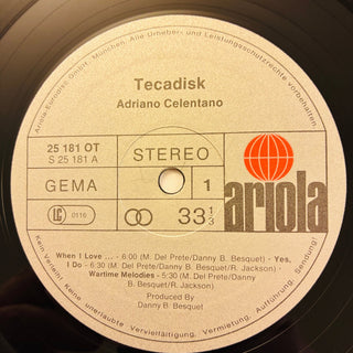 Adriano Celentano ‎– Tecadisk LP (NM) - schallplattenparadis