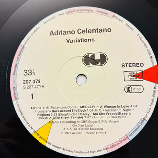 Adriano Celentano ‎– Variations LP (NM) - schallplattenparadis