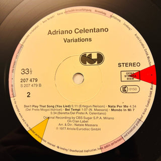 Adriano Celentano ‎– Variations LP (NM) - schallplattenparadis