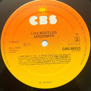 Aerosmith ‎– Live! Bootleg Doppel LP mit OIS (NM) - schallplattenparadis