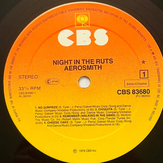 Aerosmith ‎– Night In The Ruts LP mit OIS (VG+) - schallplattenparadis