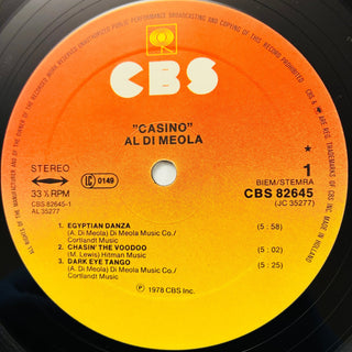 Al Di Meola ‎– Casino LP mit OIS (VG+) - schallplattenparadis