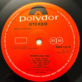 Alan Price – Metropolitan Man LP (NM) - schallplattenparadis