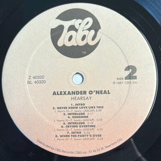 Alexander O'Neal ‎– Hearsay LP mit OIS (NM) - schallplattenparadis