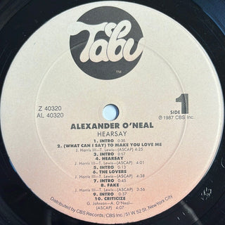 Alexander O'Neal ‎– Hearsay LP mit OIS (NM) - schallplattenparadis