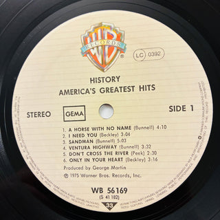America – History - America's Greatest Hits LP mit OIS (VG+) - schallplattenparadis