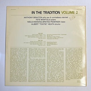 Anthony Braxton With Tete Montoliu Trio ‎– In The Tradition Volume 2 LP (VG+) - schallplattenparadis