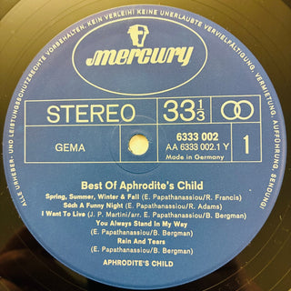 Aphrodite's Child – Best Of Aphrodite's Child LP (NM) - schallplattenparadis