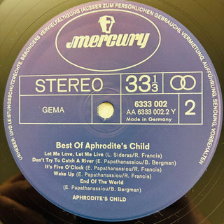 Aphrodite's Child – Best Of Aphrodite's Child LP (NM) - schallplattenparadis