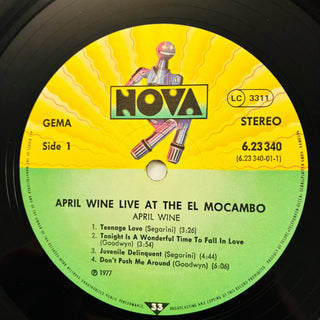 April Wine ‎– Live At The El Mocambo LP (NM) - schallplattenparadis