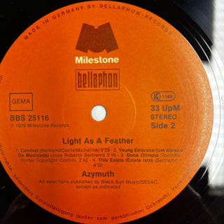 Azymuth ‎– Light As A Feather LP (NM) - schallplattenparadis